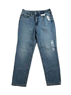 Old Navy Women's High-Rise Ankle Medium Wash OG Straight Leg Size 8 Denim Jeans